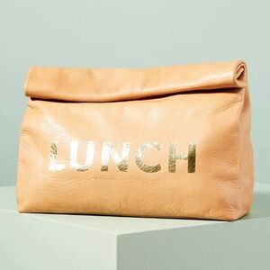 Marie Turnor THE DINNER — Camel with Gold Print Handbag